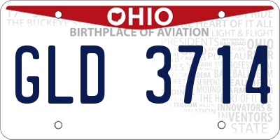OH license plate GLD3714