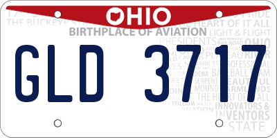 OH license plate GLD3717