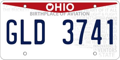 OH license plate GLD3741