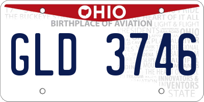 OH license plate GLD3746