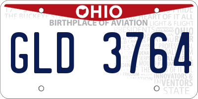 OH license plate GLD3764