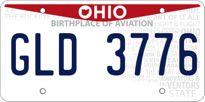 OH license plate GLD3776