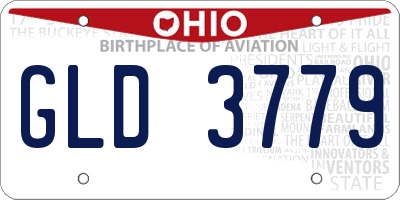 OH license plate GLD3779