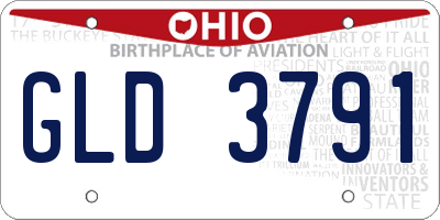 OH license plate GLD3791