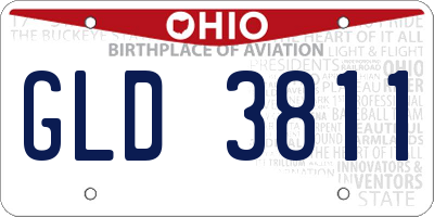OH license plate GLD3811