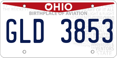 OH license plate GLD3853