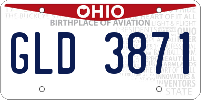 OH license plate GLD3871