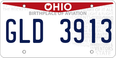 OH license plate GLD3913