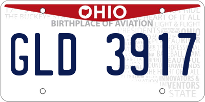 OH license plate GLD3917