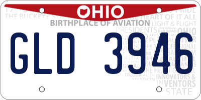 OH license plate GLD3946