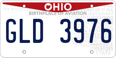 OH license plate GLD3976