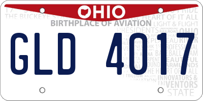 OH license plate GLD4017