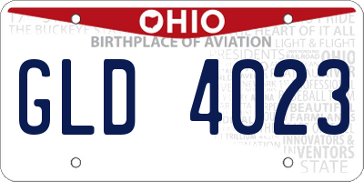 OH license plate GLD4023