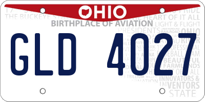 OH license plate GLD4027