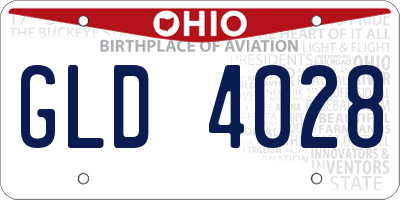 OH license plate GLD4028