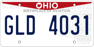 OH license plate GLD4031