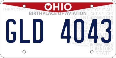 OH license plate GLD4043