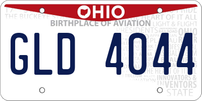 OH license plate GLD4044