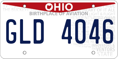 OH license plate GLD4046