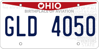 OH license plate GLD4050