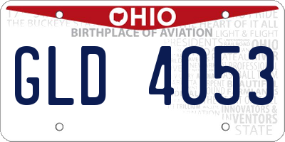 OH license plate GLD4053