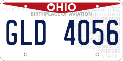 OH license plate GLD4056