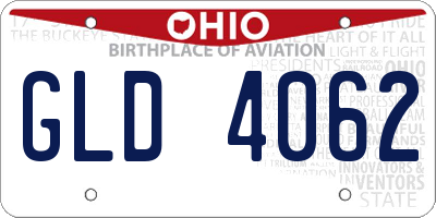 OH license plate GLD4062