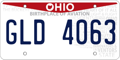 OH license plate GLD4063