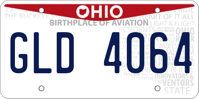 OH license plate GLD4064