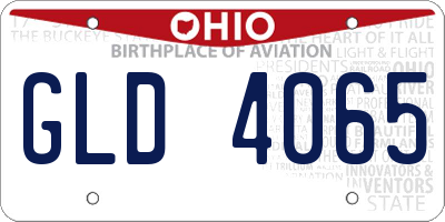 OH license plate GLD4065