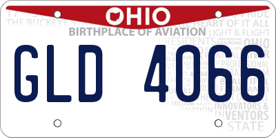 OH license plate GLD4066