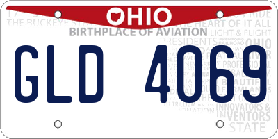 OH license plate GLD4069