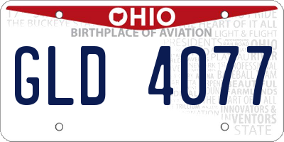 OH license plate GLD4077