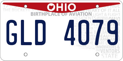 OH license plate GLD4079