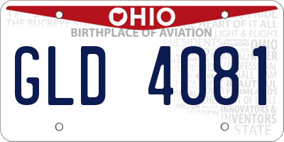 OH license plate GLD4081