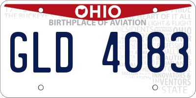 OH license plate GLD4083