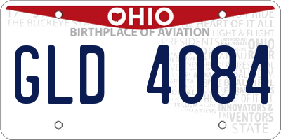 OH license plate GLD4084