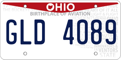 OH license plate GLD4089