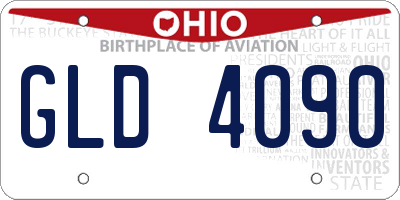 OH license plate GLD4090
