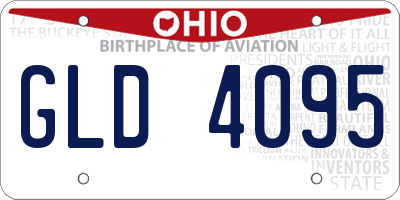 OH license plate GLD4095