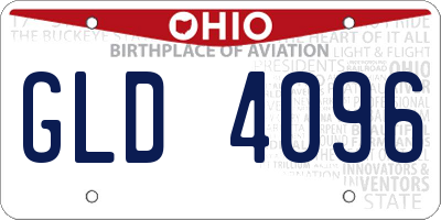 OH license plate GLD4096
