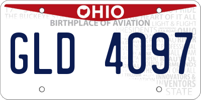 OH license plate GLD4097
