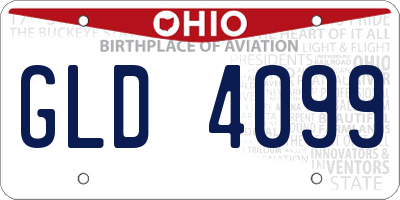 OH license plate GLD4099