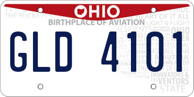 OH license plate GLD4101