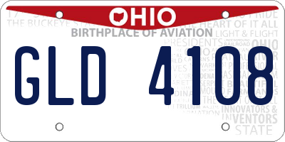 OH license plate GLD4108