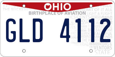 OH license plate GLD4112