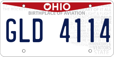 OH license plate GLD4114