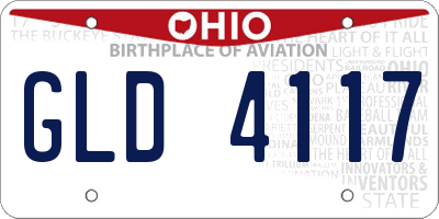 OH license plate GLD4117