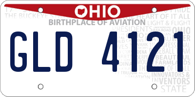 OH license plate GLD4121