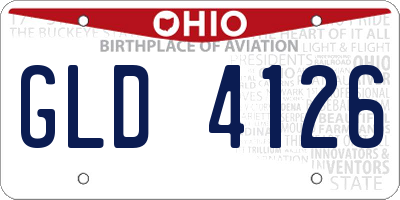 OH license plate GLD4126